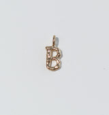 Letter pendant brass