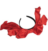 Big bow hair band red