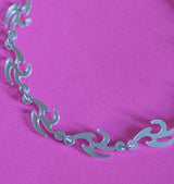 Cyber choker necklace silver