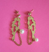 Abstract chaos earrings