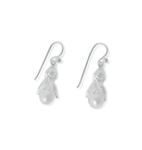Squid earrings 925 silver pearl
