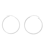 Super thin hoops 60 mm 925 silver