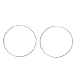 Super thin hoops 60 mm 925 silver