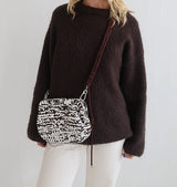 Amanda knitted bag brown/white