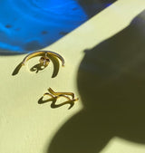 climber mini earslide single earring gold
