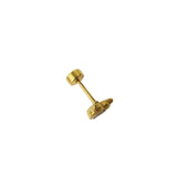 devil heart single stud gold