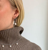 Nacarina duo pearl single earring silver