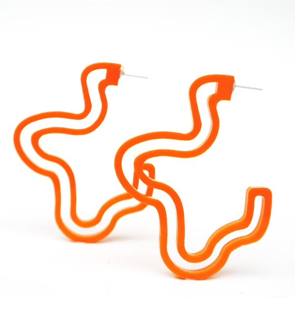 doodles earrings contour orange