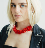 flake necklace red