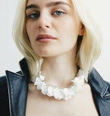 flake necklace white