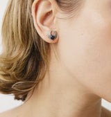 kai heart single stud black