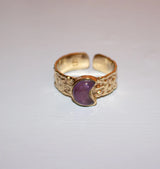 Mini luna purple brass