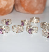 Mini luna ring rain silver