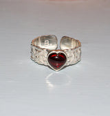 Mini rio ring garnet silver