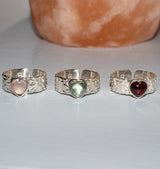 Mini rio ring garnet silver