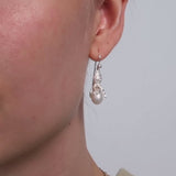 Squid earrings 925 silver pearl