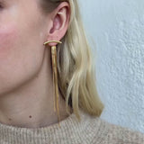 Night fall earrings gold