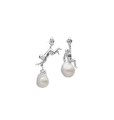 Monkey earrings silver