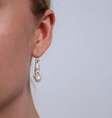 Squid earrings 925 silver pearl