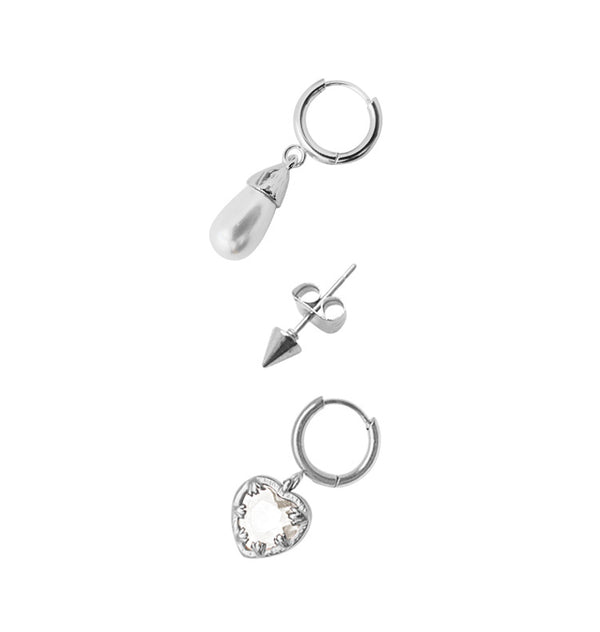 Veja love earrings trio silver