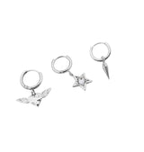Veja & Siri earrings trio silver