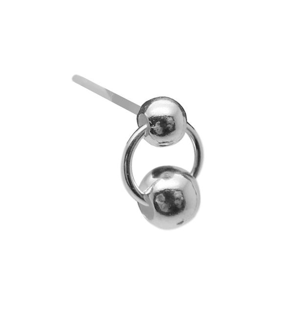 Bulb silver single earring
