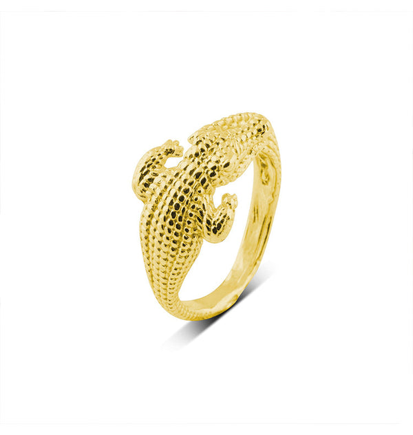 Alligator ring gold