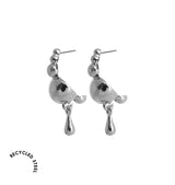 aqua earrings silver