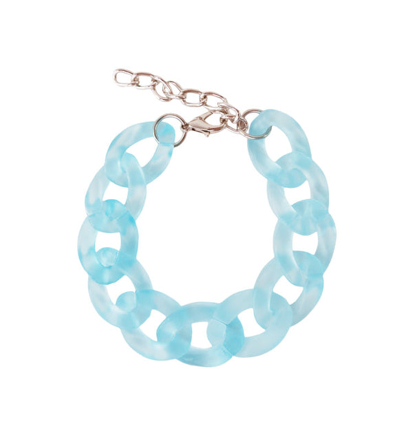 big chain bracelet blue