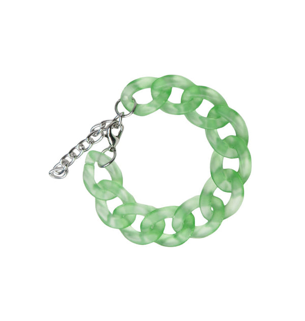 big chain bracelet green