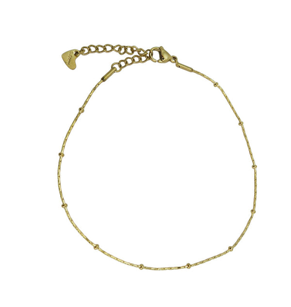 dots foot chain gold