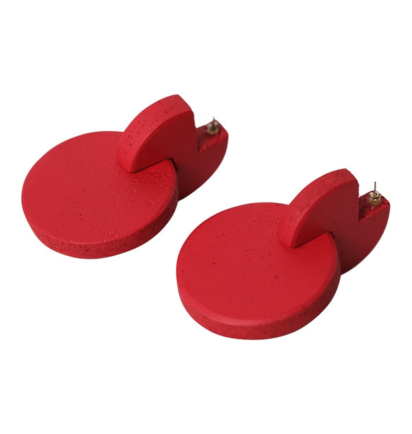 Float bouy earrings red
