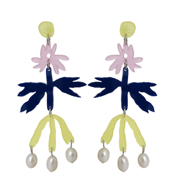 funky flora earrings