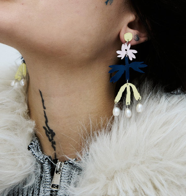 funky flora earrings