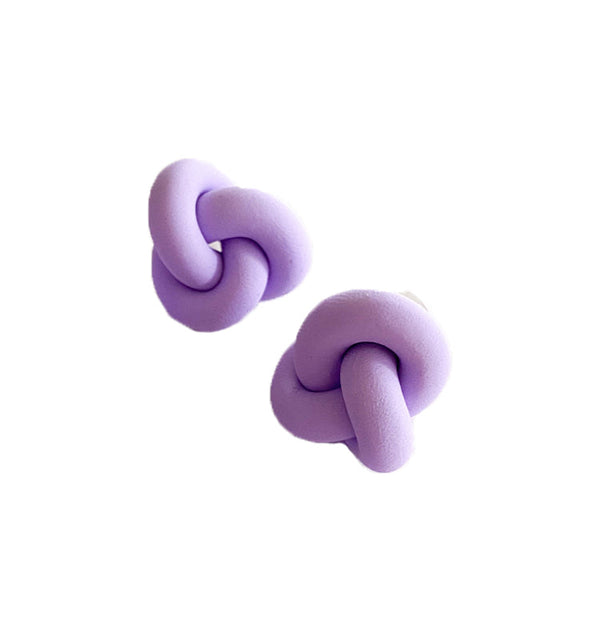 Knutar big earrings lavender och form