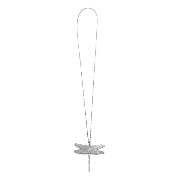 Dragonfly necklace silver