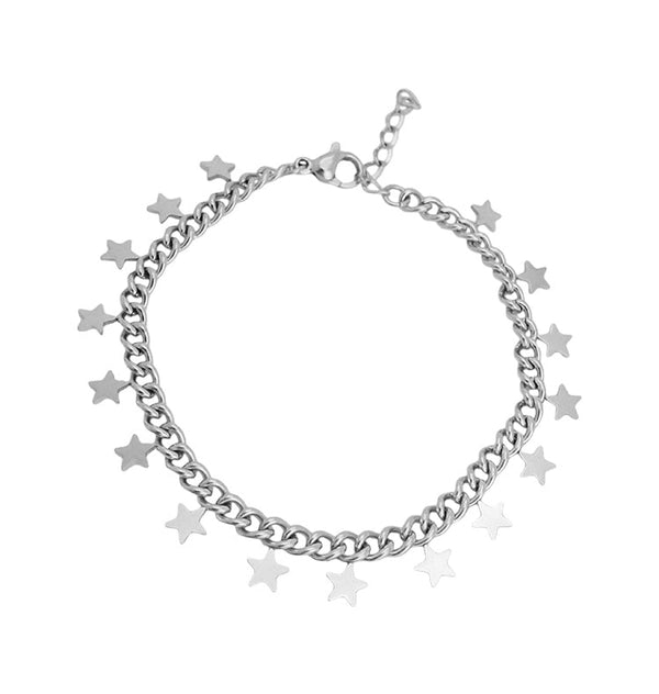 Stars bracelet silver