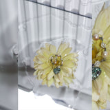 Glossy pin -  creamy yellow