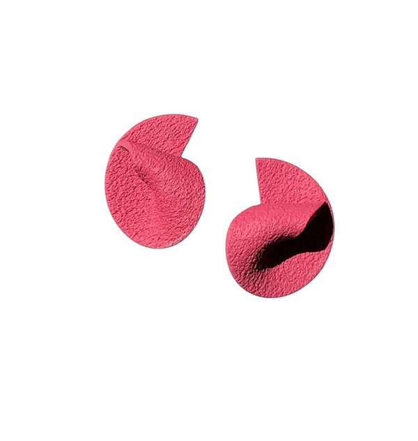 Curve earrings red