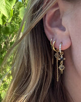 Indra Single Earring Gold / Black