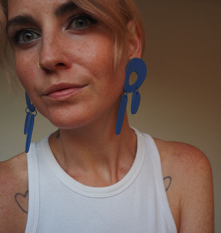 Toro earrings blue