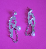 Abstract chaos earrings
