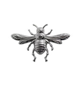 Bee brooch silver