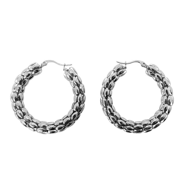 Big coco hoops silver