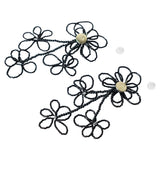 Blomster earrings black