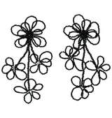 Blomster earrings black