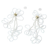 Blomster earrings white