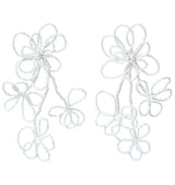 Blomster earrings white