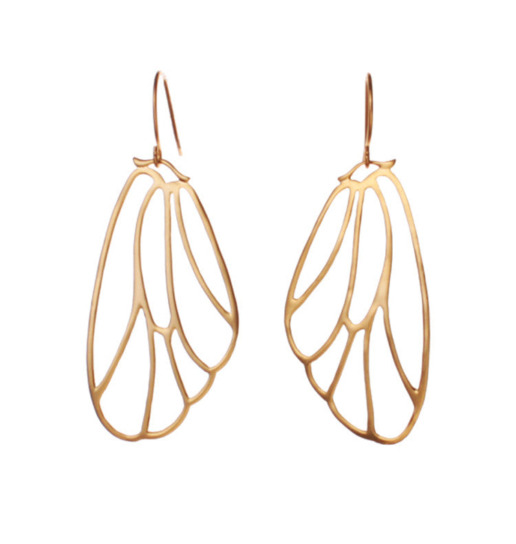 Butterfly earrings gold