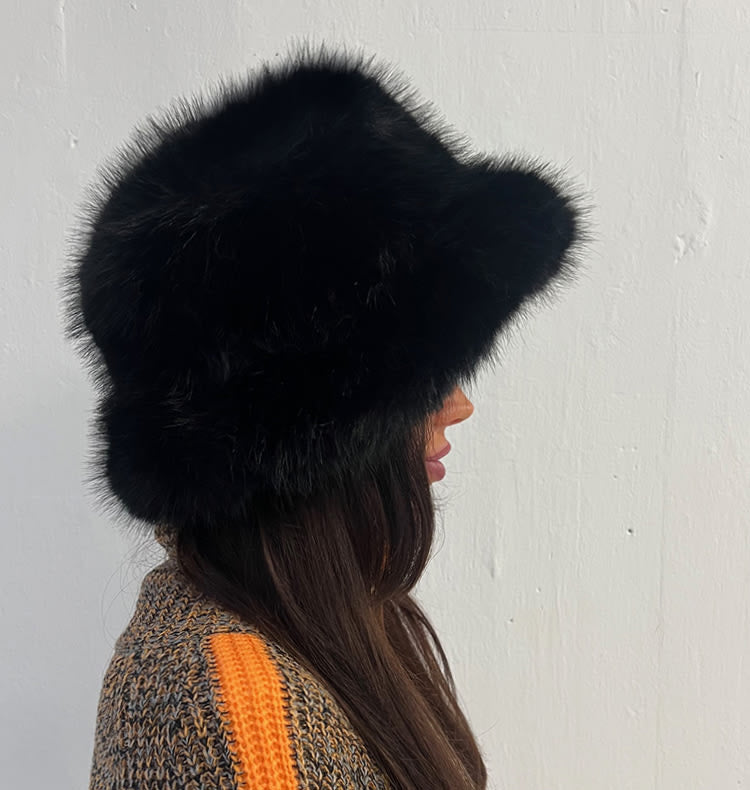 Camilla faux fur black